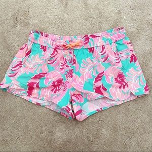 Lilly Pulitzer Pink/Teal Athletic Shorts Luxletic